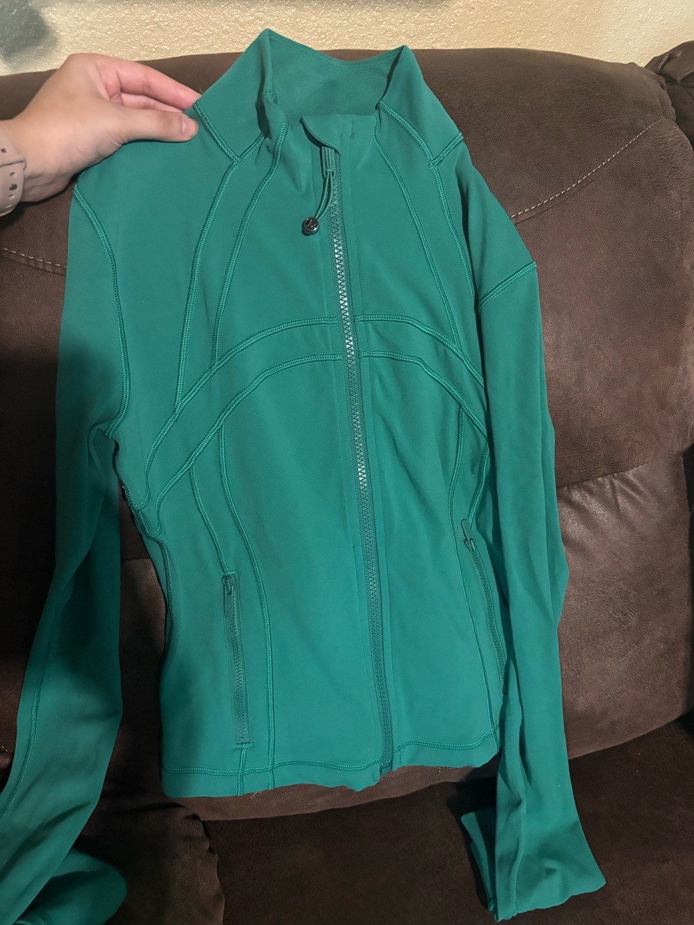 Lululemon Define Cropped Jacket Nulu Raceway Green - Picture 3 of 6